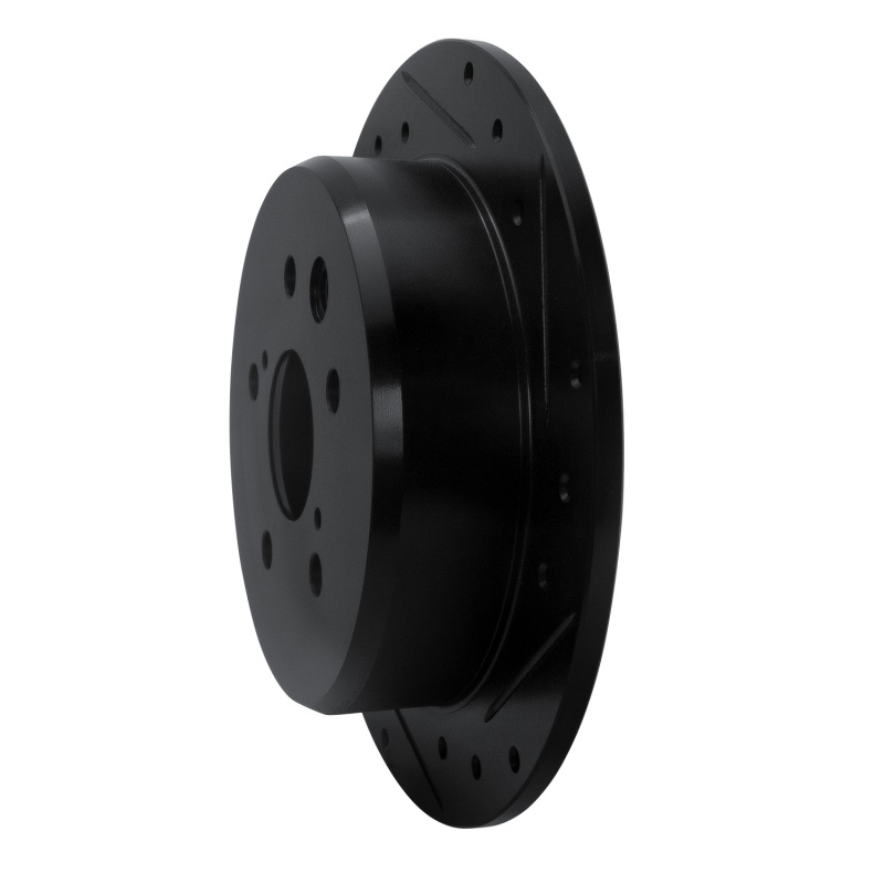 Lexus IS250 Brake Rotor (1) - Rear Right - R1 Concepts - Drilled & Slotted - Black - `06-`15